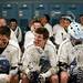 The Skyline lacrosse teams listens to coaches at halftime on Tuesday, April 9. AnnArbor.com I Daniel Brenner